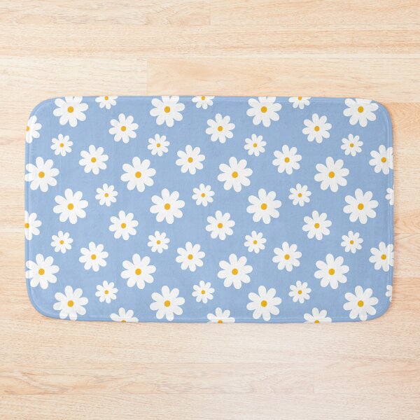 Item preview, white daisies on periwinkle blue  designed and sold by BuxomBabe21.