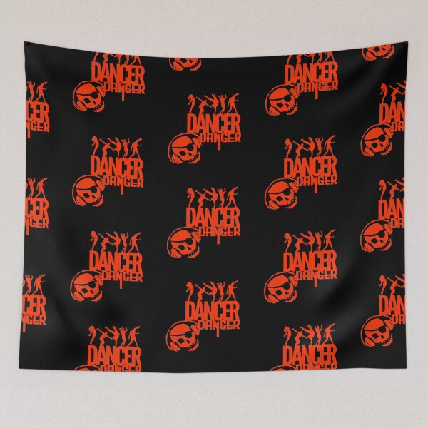 Aperçu de l'œuvre Danseuse en danger – Design de danse de crâne audacieux créée et vendue par ironpalette.