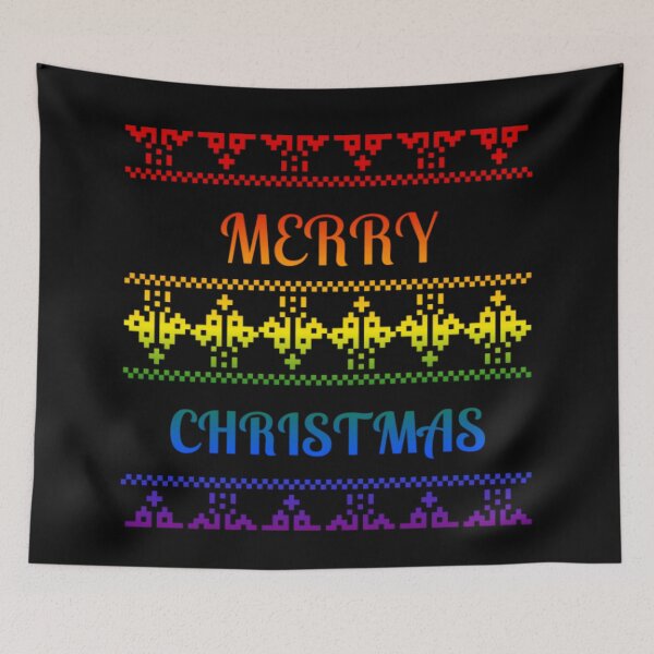 Item preview, Classic Pride Flag Merry Christmas Jumper Graphic, Jumper design Graphic , Christmas t-shirts, Funny Xmas t-shirts, Xmas Jumper day,  designed and sold by PrideBeProud.