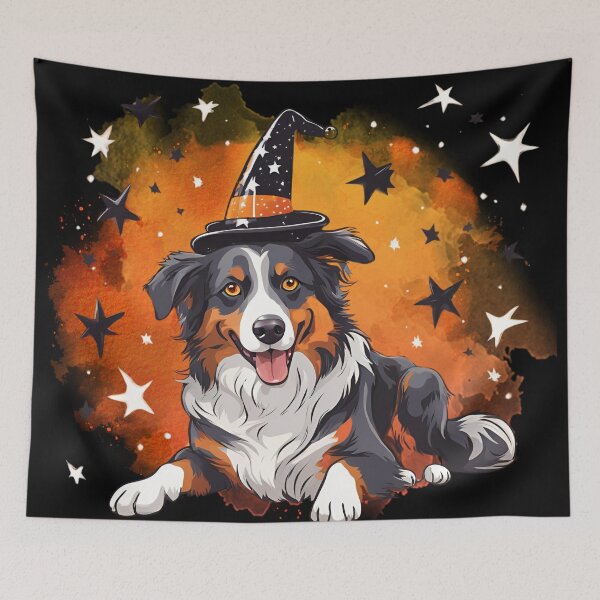 Item preview, Australian Shepherd Halloween Wizard Dog – Adorable Australian Shepherd in Wizard Costume for Halloween designed and sold by GoodyPaws.
