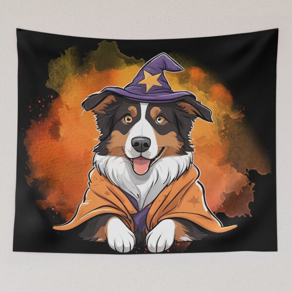Item preview, Australian Shepherd Halloween Wizard Dog – Adorable Australian Shepherd in Wizard Costume for Halloween designed and sold by GoodyPaws.