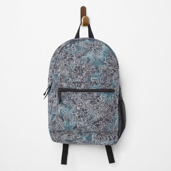 Item preview, The Abstract Dithered BlueFloral Pattern designed and sold by Agni Designs.
