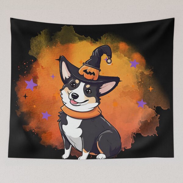 Item preview, Cardigan Welsh Corgi Halloween Wizard Dog – Charming Cardigan Corgi in Wizard Costume for Halloween designed and sold by GoodyPaws.