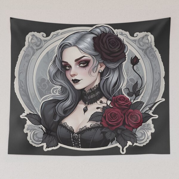 Item preview, Classic Vintage Goth Lady designed and sold by MadnessEnvelope.