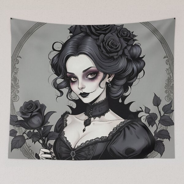 Item preview, Beautiful and Spooky Dark Goth Lady designed and sold by MadnessEnvelope.