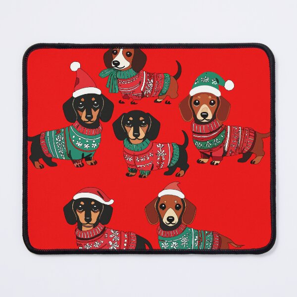 Item preview, Festive Dachshund Christmas Sweater Decals Adorable Holiday Themed Dog Stickers designed and sold by DentonRose.