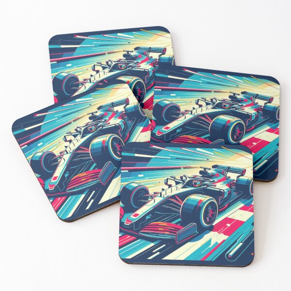 Item preview, racing car with driver at full acceleration designed and sold by Nataschaaa.