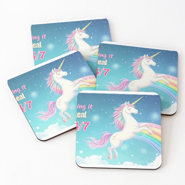 Item preview, a Unicorn jumping to the stars designed and sold by Nobody88.
