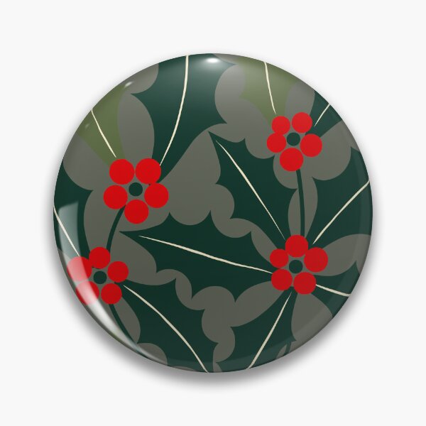 Item preview, Holly Berry Leaves Mid Century Modern Style designed and sold by taiche.
