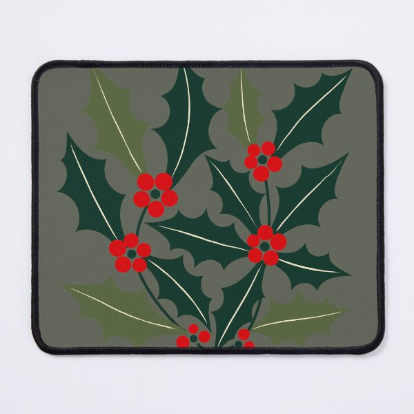 Item preview, Holly Berry Leaves Mid Century Modern Style designed and sold by taiche.