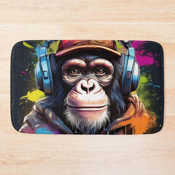 Item preview, Graffitti Chimpanzee in Headphones  designed and sold by Boxing Kangaroo Retail Company.