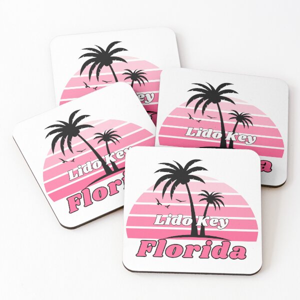 Item preview, Retro Cool Lido Key Beach Sarasota Florida Palm Tree at Sunset Souvenirs designed and sold by karmdaf.