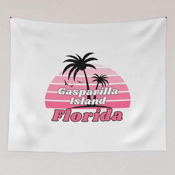 Item preview, Retro Cool Gasparilla Island Beach Florida Palm Tree at Sunset Souvenirs designed and sold by karmdaf.