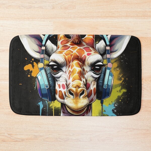 Item preview, Graffitti Girafe in Headphones  designed and sold by Boxing Kangaroo Retail Company.