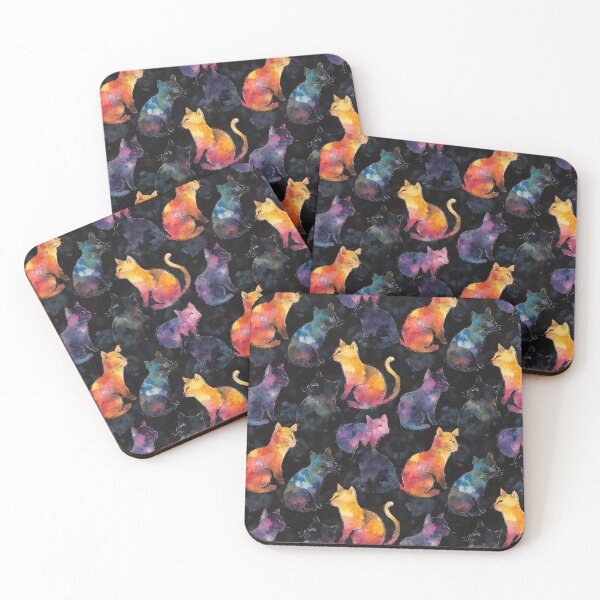 Item preview,  cats with dark theme by watercolor designed and sold by Palmate-m.