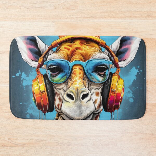 Item preview, Graffitti Girafe in Headphones  designed and sold by Boxing Kangaroo Retail Company.
