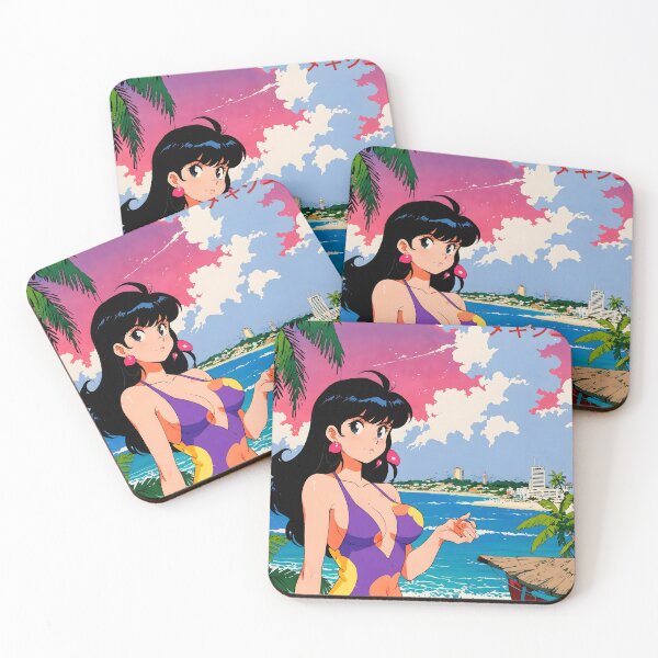 Item preview, Cancun Beach Mexico Cute Retro Anime Girl 80s Vintage Travel designed and sold by Retro-Anime9.