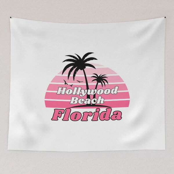 Item preview, Retro Cool Hollywood Beach Florida Palm Tree at Sunset Souvenirs designed and sold by karmdaf.
