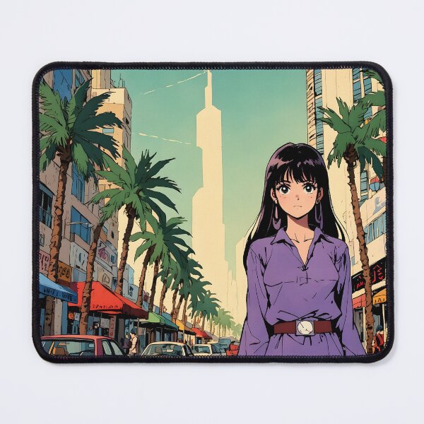 Item preview, Dubai United Arab Emirates Retro Anime Girl 80s Vintage Travel designed and sold by Retro-Anime9.