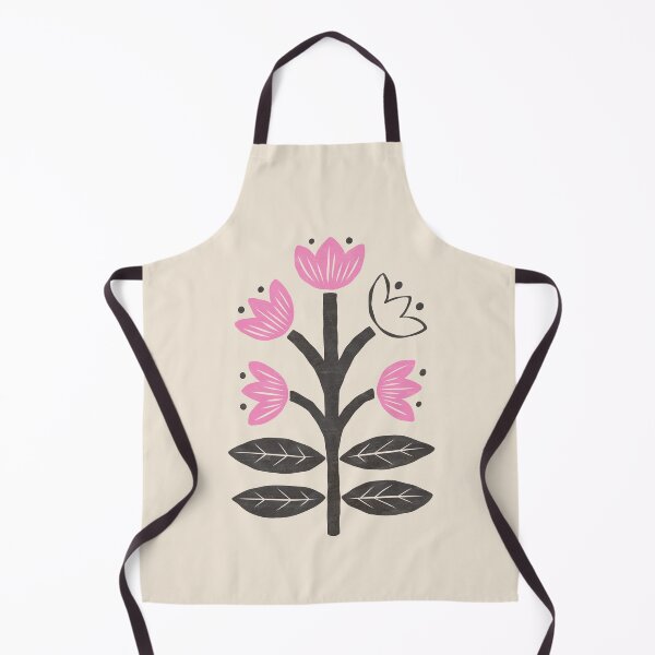 Item preview, Modern Folk Flower in Black and Pink designed and sold by Scrapbooking Stickers by Annomaria.