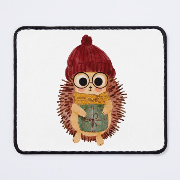 Item preview, Hedgehog holding a present designed and sold by Sabrina Coloma.
