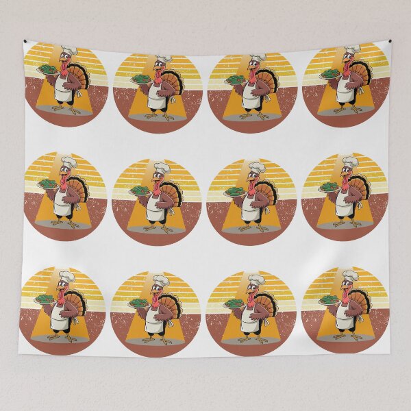 Item preview, Funny Thanksgiving Turkey  cook and Green vegetarian  Food designed and sold by KolorellaS.