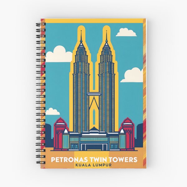 Item preview, Petronas Twin Towers Malaysia Vintage Travel Tourism designed and sold by TravelersGems.
