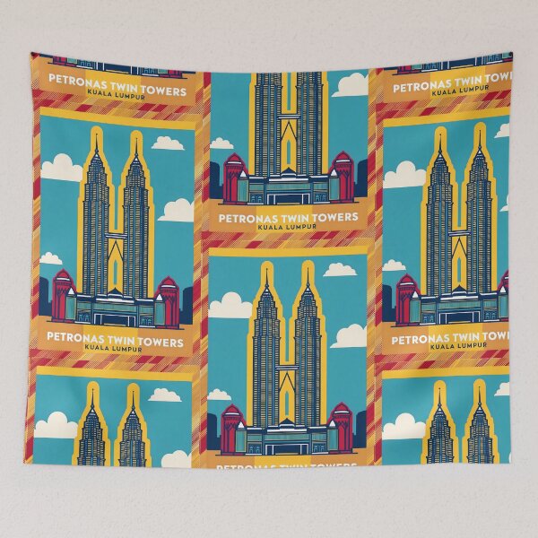 Item preview, Petronas Twin Towers Malaysia Vintage Travel Tourism designed and sold by TravelersGems.