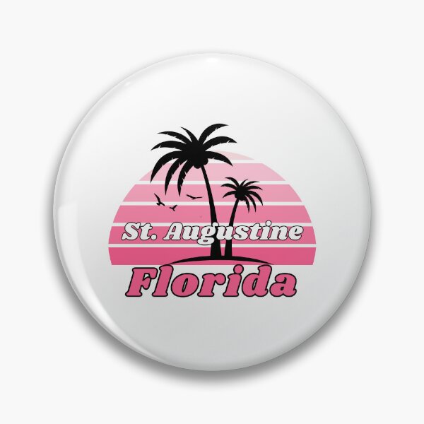 Item preview, Retro Cool St. Augustine Beach Florida Palm Tree at Sunset Souvenirs designed and sold by karmdaf.