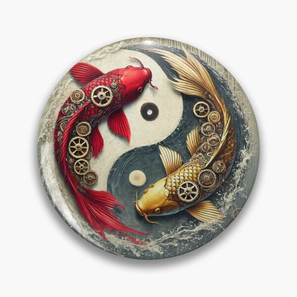Item preview, Gear koi fish yin yang designed and sold by TopSprint.