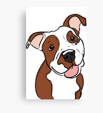 Happy Lil' Pit Bull Canvas Print