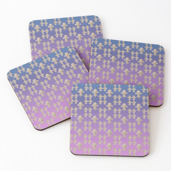 Item preview, Regal & Radiant: French Royal Lily Pattern on the Blue and Pink Gradient designed and sold by IraNiva.