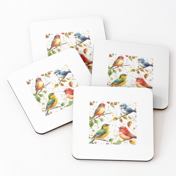 Item preview, birds with watercolor  designed and sold by Palmate-m.