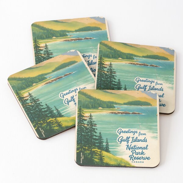 Item preview, Gulf Islands National Park Canada Postcard Vintage Travel Retro designed and sold by TravelPostcardGems.