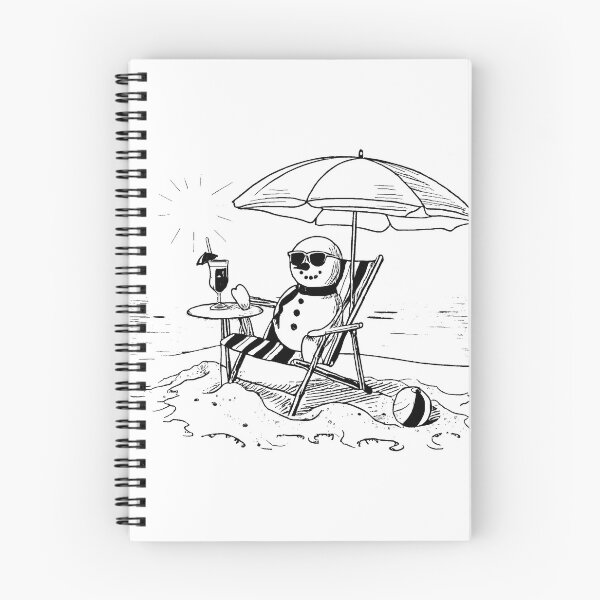 Item preview, Sunbathing Snowman Fun designed and sold by GeoSketchWear.