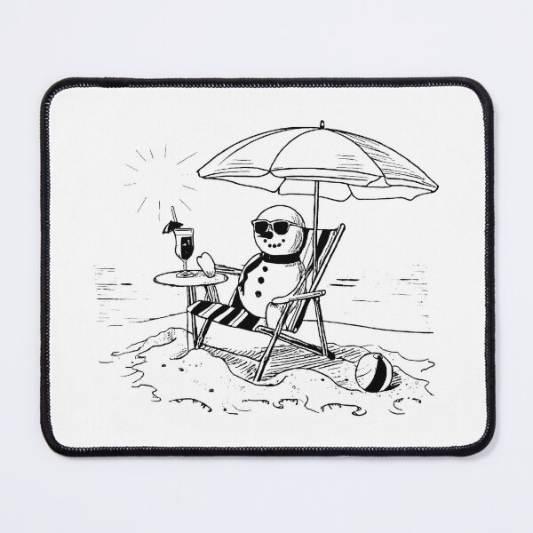 Item preview, Sunbathing Snowman Fun designed and sold by GeoSketchWear.