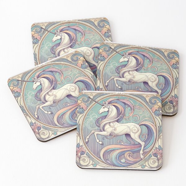 Item preview, Graceful Unicorn in Art Nouveau Style designed and sold by NSB-Design.