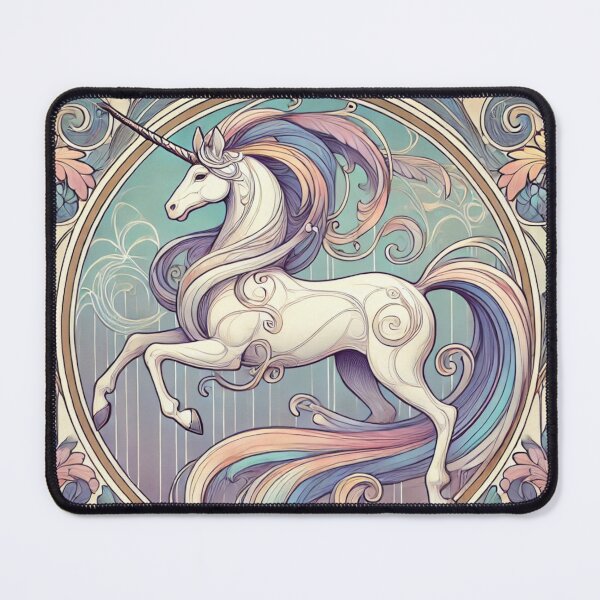 Item preview, Graceful Unicorn in Art Nouveau Style designed and sold by NSB-Design.