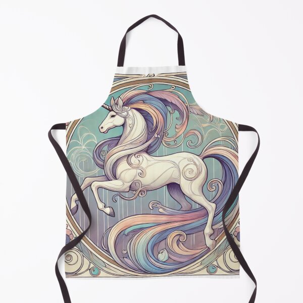 Item preview, Graceful Unicorn in Art Nouveau Style designed and sold by NSB-Design.