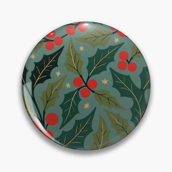 Item preview, Holly Leaves And Stars Retro Modern Background Pattern designed and sold by taiche.