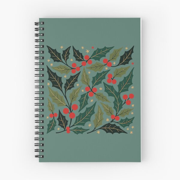 Item preview, Holly Leaves And Stars Retro Modern Background Pattern designed and sold by taiche.