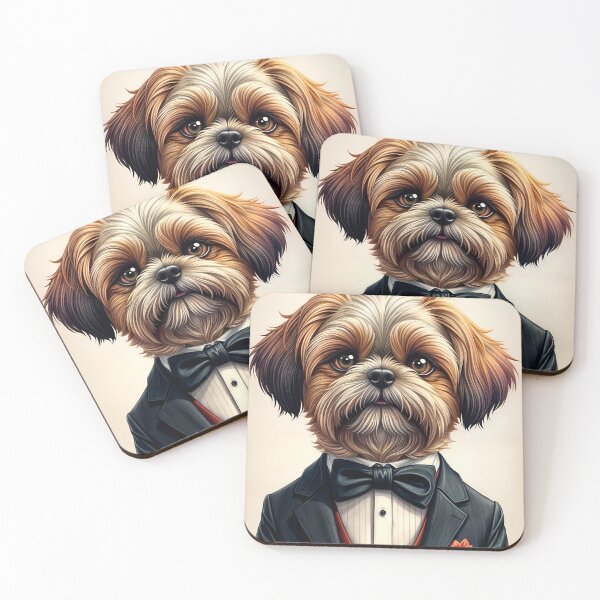 Item preview, Elegant Shih Tzu in a Tailored Suit - Charming Close-Up designed and sold by 3T3rnalArts.