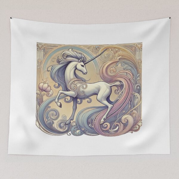 Item preview, Majestic Art Nouveau Unicorn Design designed and sold by NSB-Design.