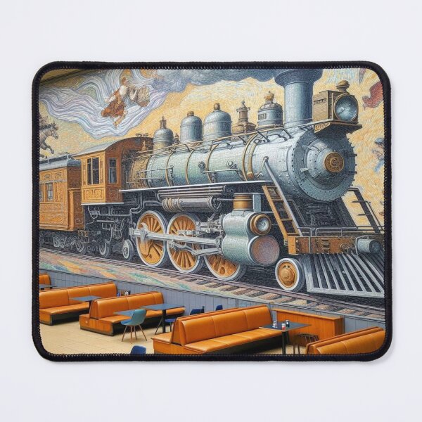 Item preview, Majestic western locomotive steams into historic station building designed and sold by FotoworldEdel.