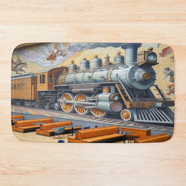 Item preview, Majestic western locomotive steams into historic station building designed and sold by FotoworldEdel.