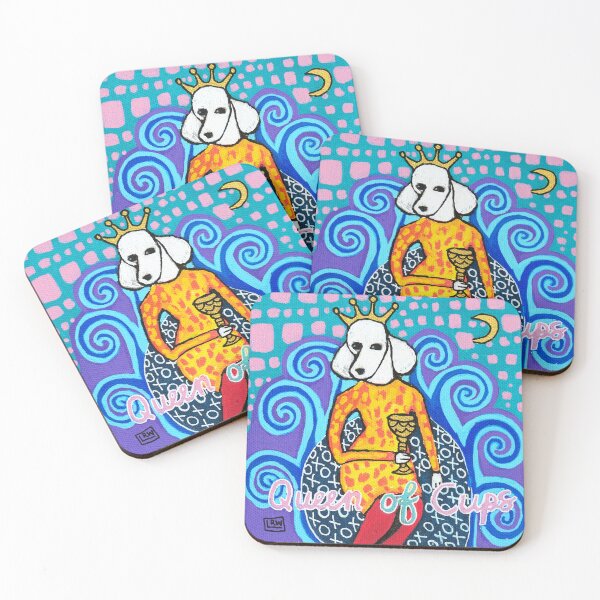 Item preview, Queen of Cups Tarot Poodle designed and sold by Magicpoodleland.