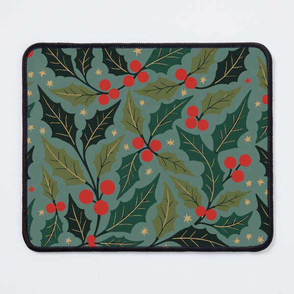 Item preview, Holly Leaves And Stars Retro Modern Background Pattern designed and sold by taiche.