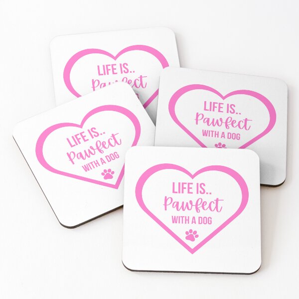 Item preview, Life Is Pawfect With A Dog Pink Heart designed and sold by Tanya C  Smith.