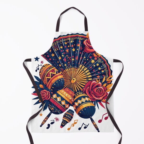 Item preview, Vibrant Fiesta Fan Maracas And Roses Mexican Celebration Design. T-Shirt designed and sold by ThreadQuirk.