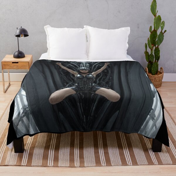 Item preview, Scifi H.R Giger inspired art of a woman attached to a cybernetic machine, cool cyberpunk art designed and sold by Vintage Designs +.